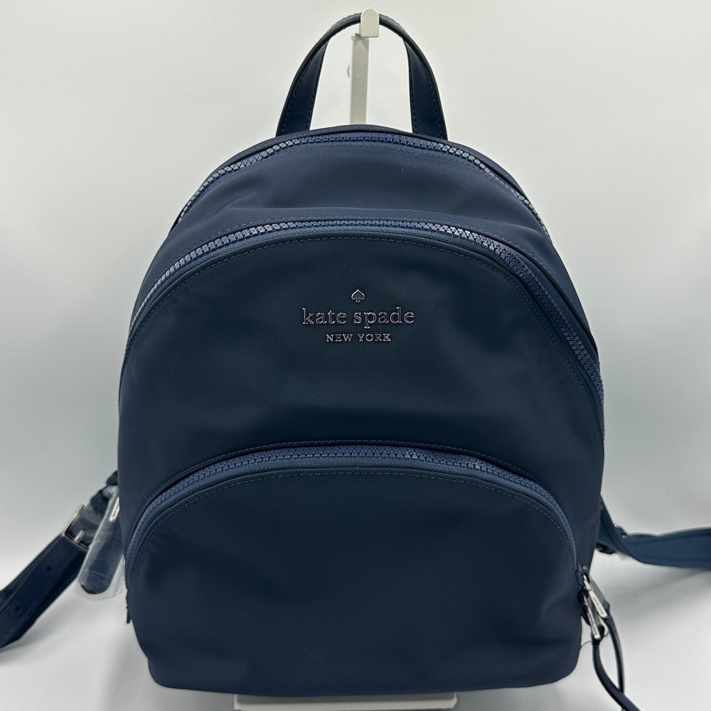 Kate Spade Karissa Mini Backpack Nightcap Navy Blue‎ Nylon Preppy Minimal NWOT
